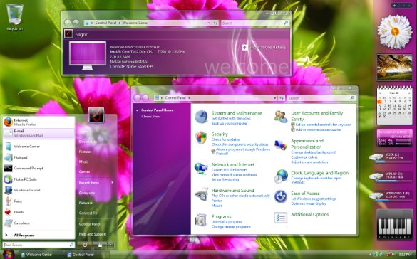 Purple Dream Final Tema para Windows Vista