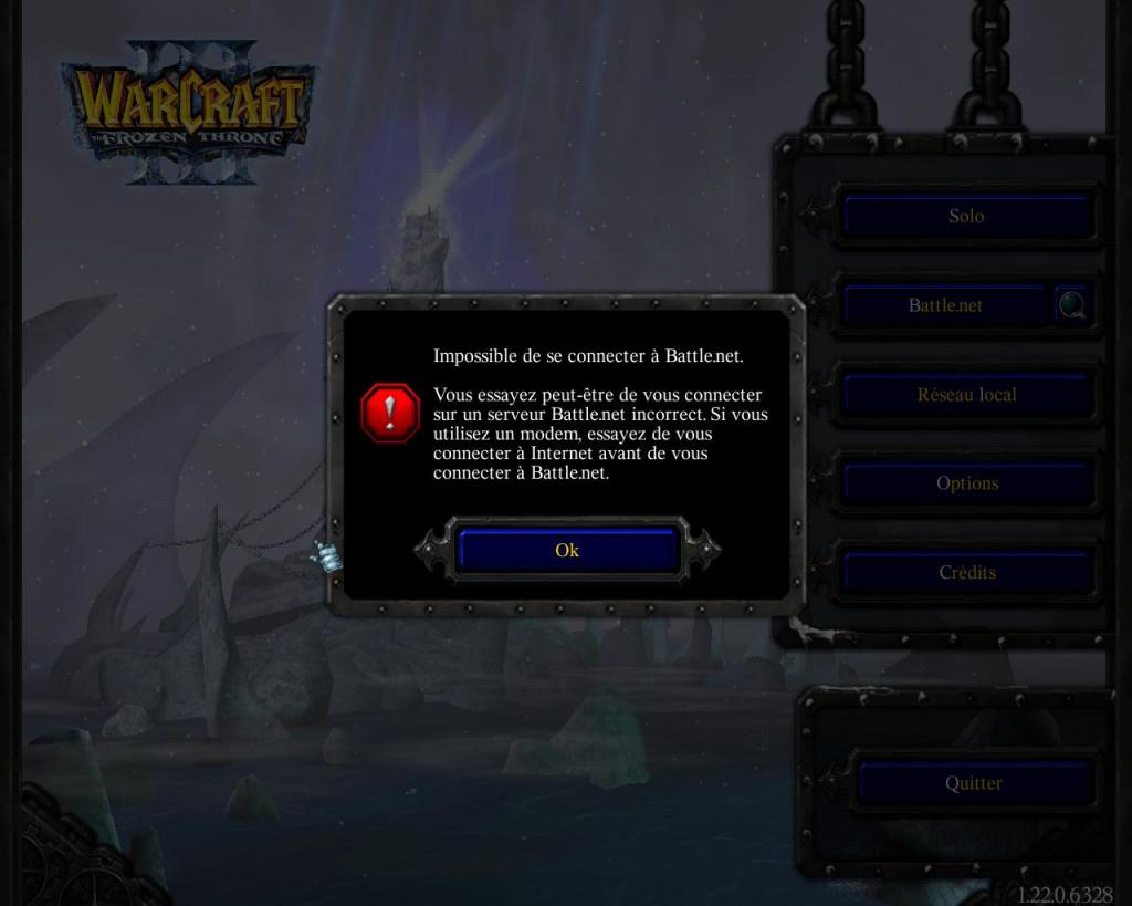 I've installed patch 1.22 . no problem. i click on battle.net and ther