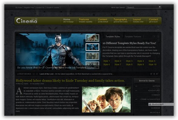 IT Cinema June 09 Joomla Template