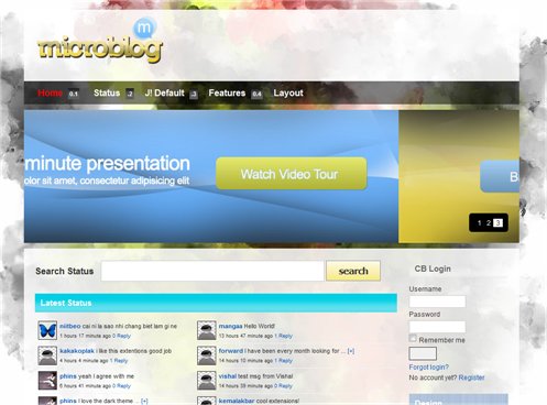 Microblog Plazza Joomla Microblogging